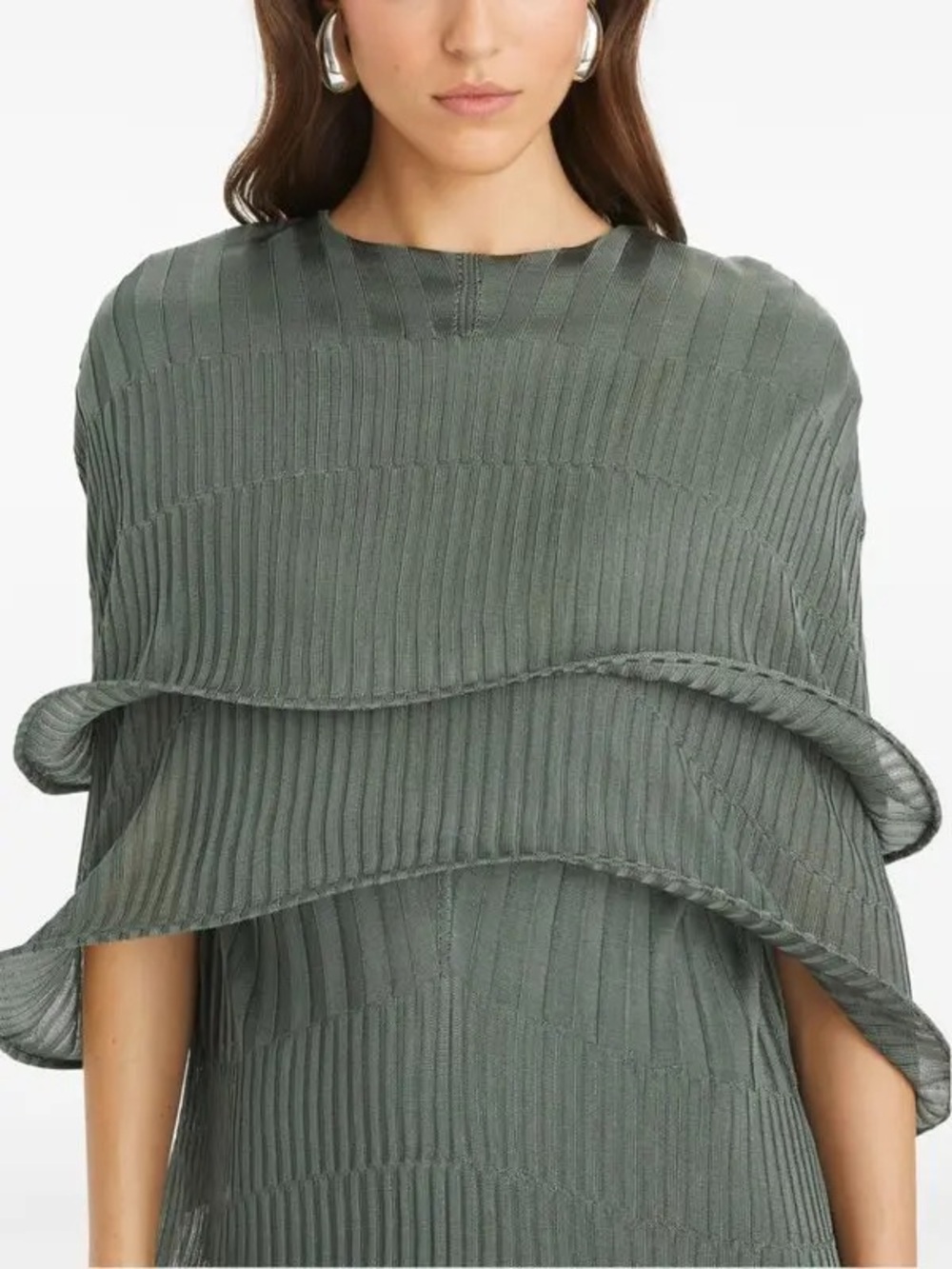 New Tory Burch Viscose Hoop Cape